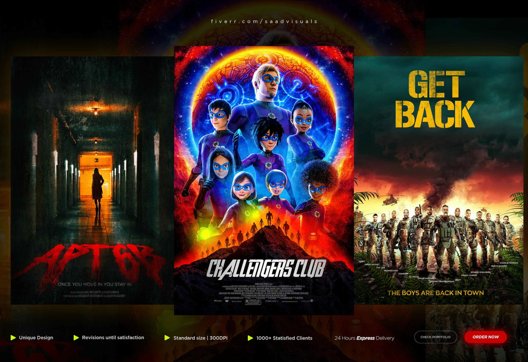 I will design a professional movie poster