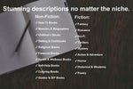 Load image into Gallery viewer, I will craft a captivating and compelling book description (upto 350 words)