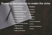 I will craft a captivating and compelling book description (upto 350 words)