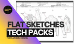 Load image into Gallery viewer, I will create tech pack and flat sketches for fashion design