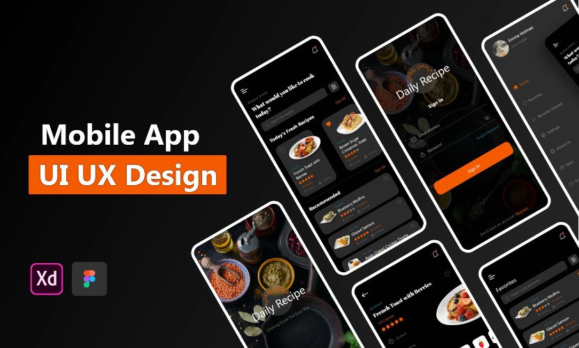 I will design mobile or web UI in figma or adobe xd