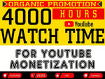 Load image into Gallery viewer, You will get YouTube watch time | Organic 1000 hours watch time for channel monetization